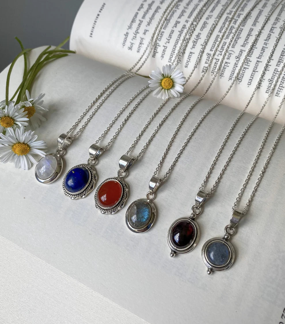 Garnet Pendant Necklace