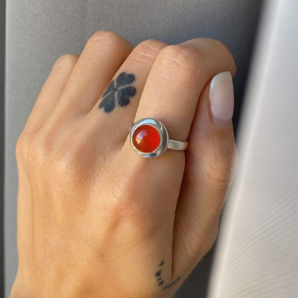 Sterling Silver Carnelian Ring