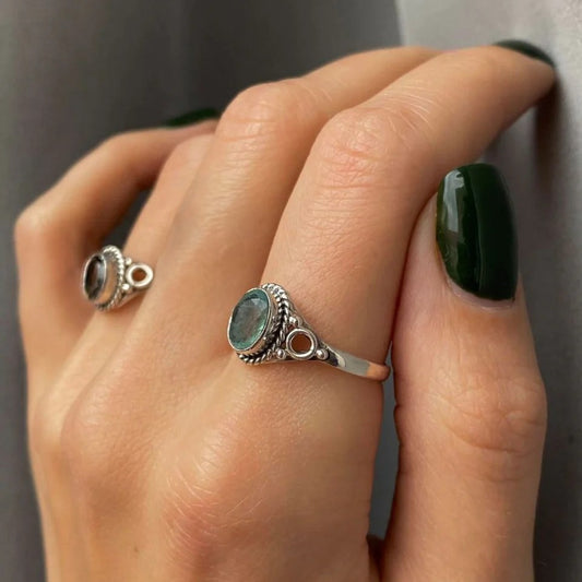 Sterling Silver Apatite Ring