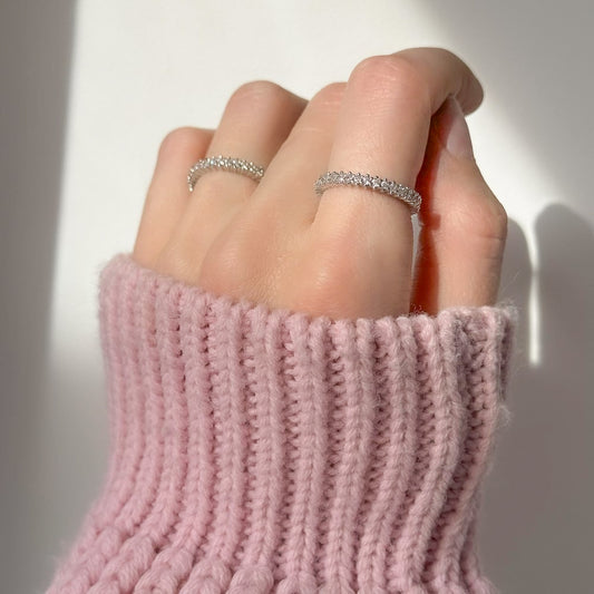 Sterling Silver CZ Band Ring