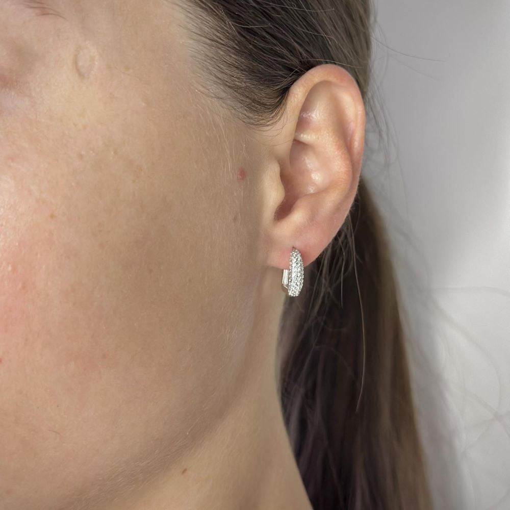 Sterling Silver CZ Earrings