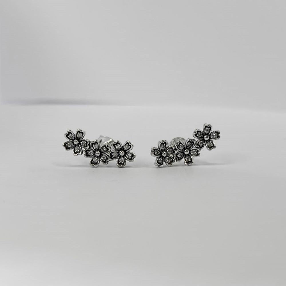Sterling Silver Flower Studs