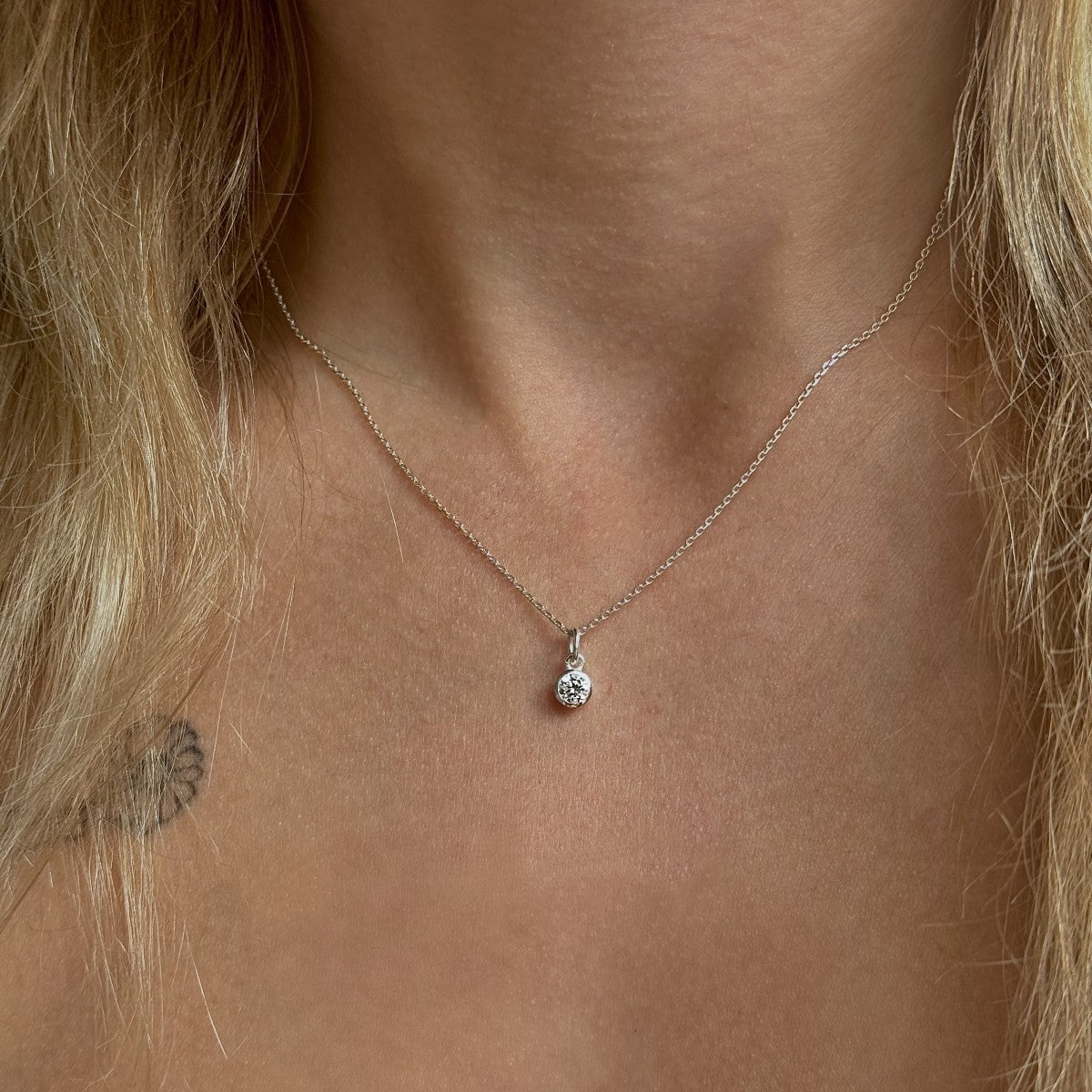 Sterling Silver CZ Necklace