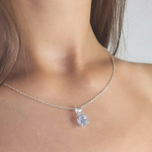 Blue Topaz Pendant Necklace