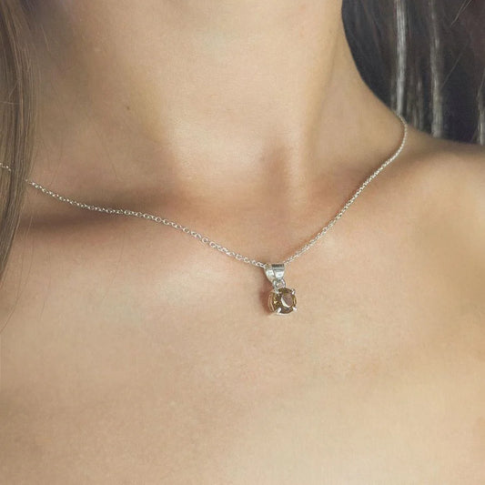 Smoky Quartz Pendant Necklace
