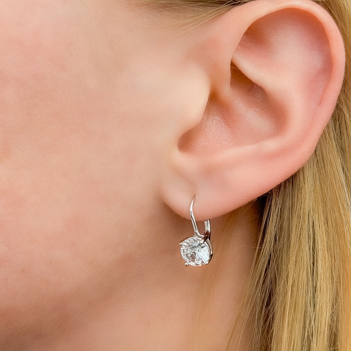 Sterling Silver English Lock Earrings