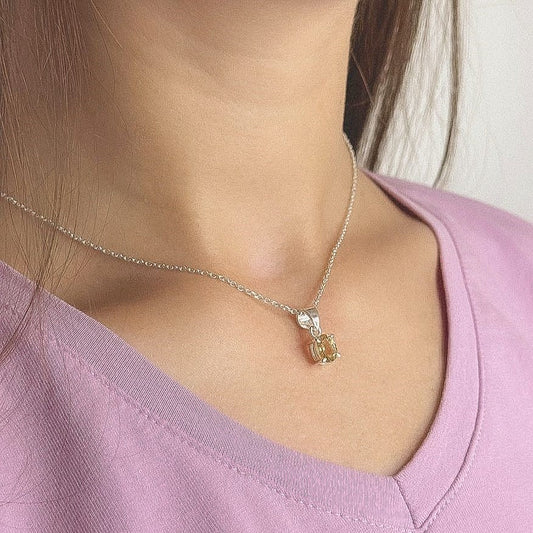 Citrine Pendant Necklace