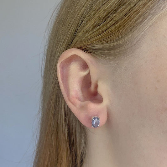 Sterling Silver Iolite Stud Earrings