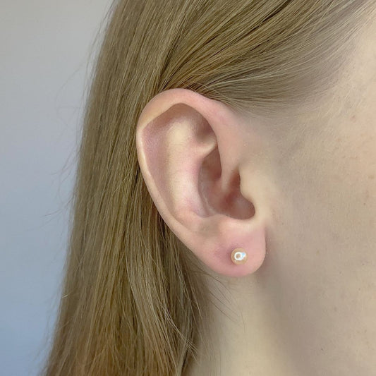 Sterling Silver Pearl Studs