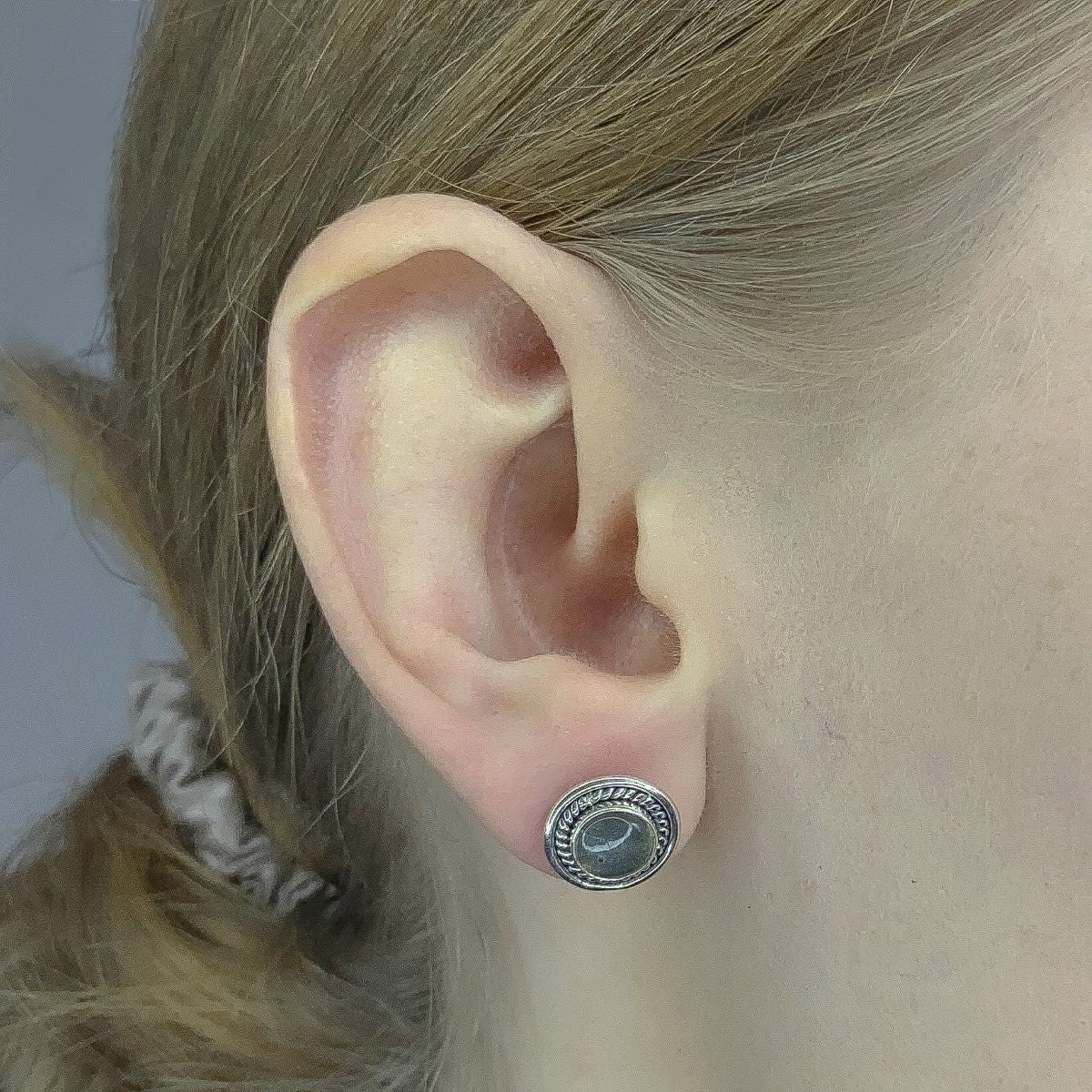 Sterling Silver Labradorite Stud Earrings