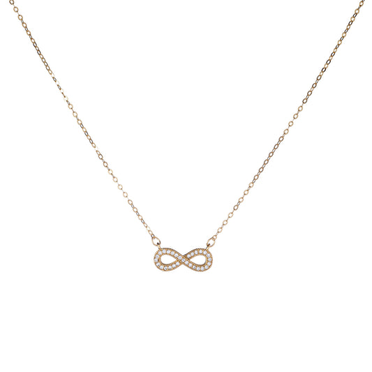 Sterling Silver CZ Infinity Necklace