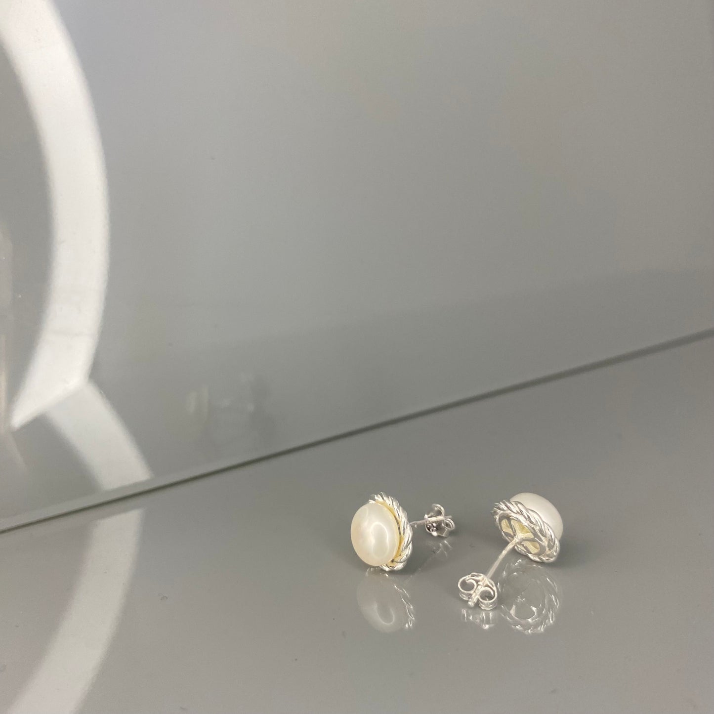 Sterling Silver Pearl Studs