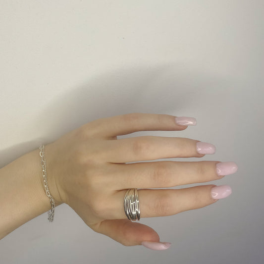 Sterling Silver Wide Line Ring
