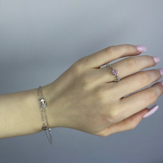 Sterling Silver CZ Heart Ring