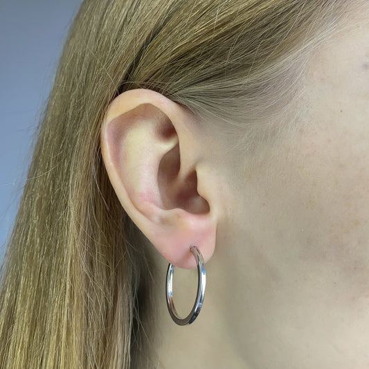 Tia – Sterling Silver Hoop Earrings (Two Sizes)