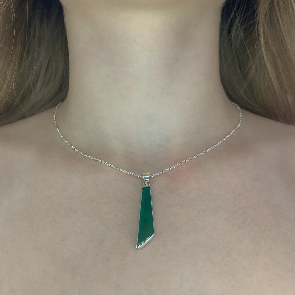Green Onyx Pendant Necklace