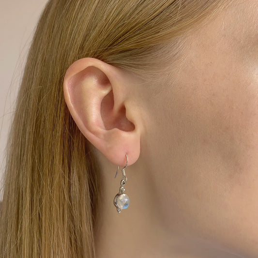 Sterling Silver Moonstone Earrings
