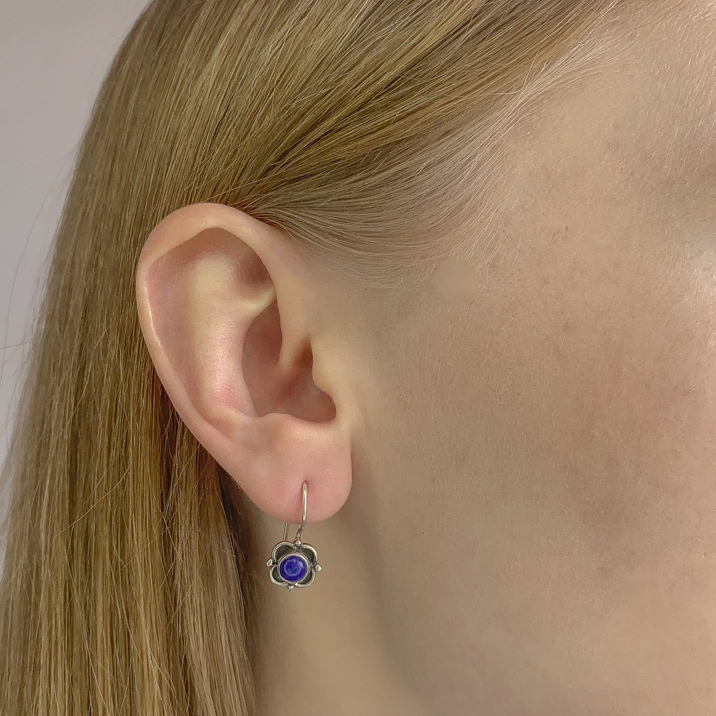 Sterling Silver Lazurite Earrings