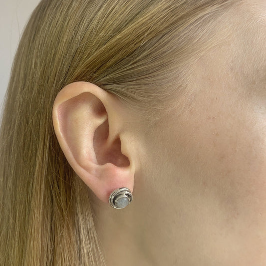 Moonstone Stud Earrings