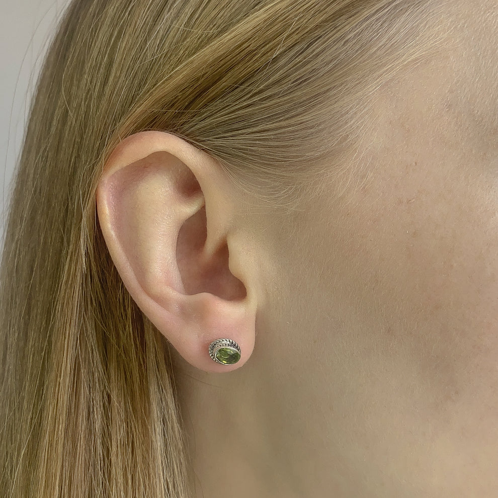Peridot Stud Earrings