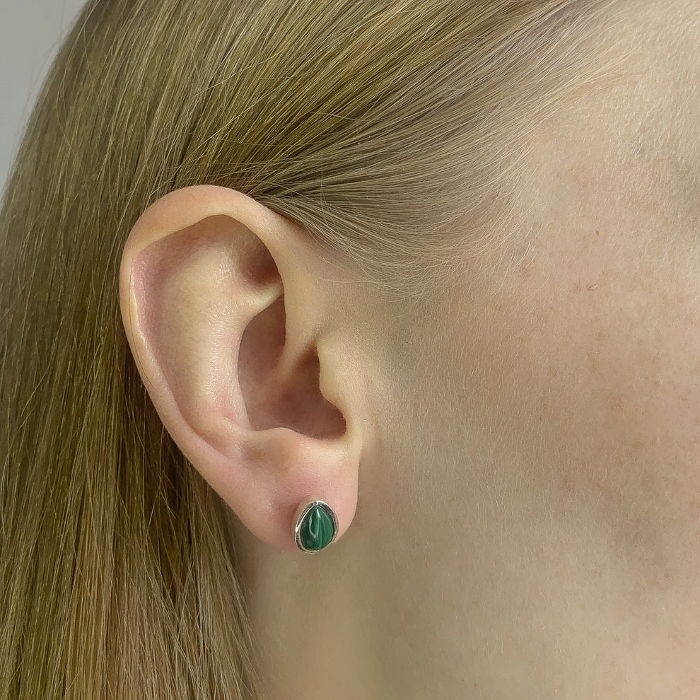 Malachite Stud Earrings