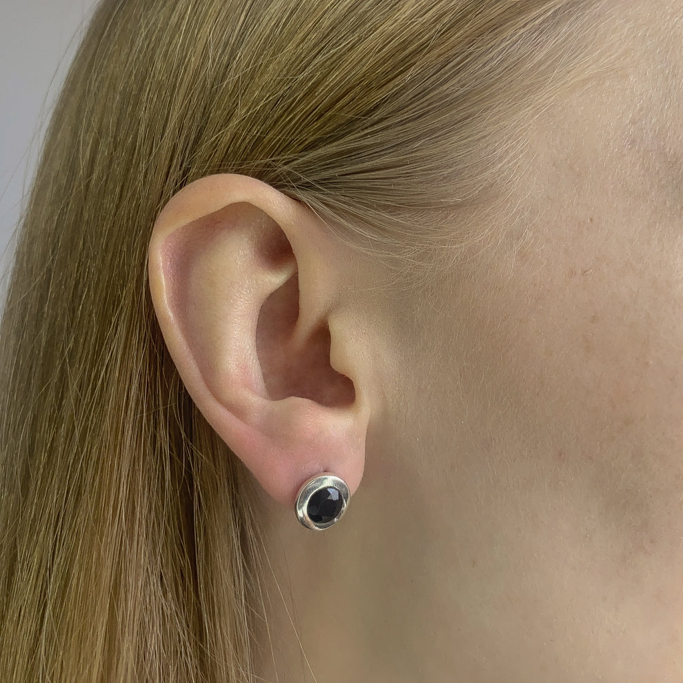 Black Onyx Stud Earrings