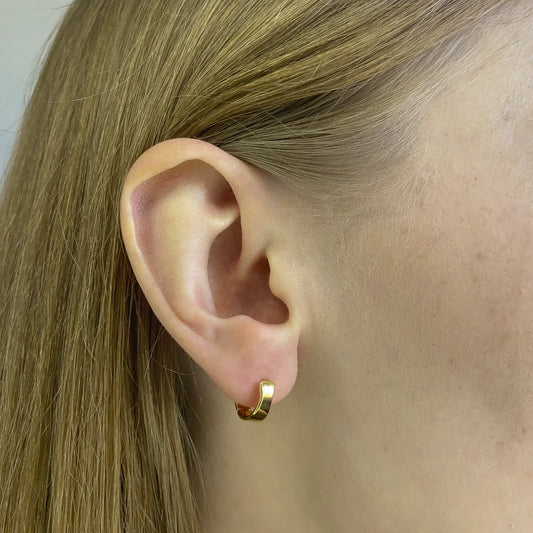 Sterling Silver Wide Hoops