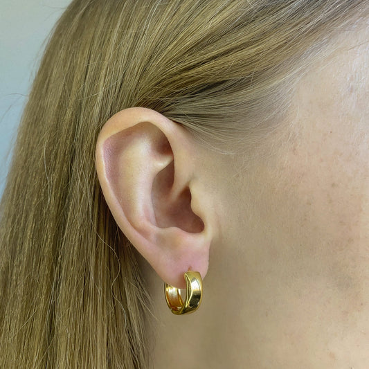 Sterling Silver Wide Hoops