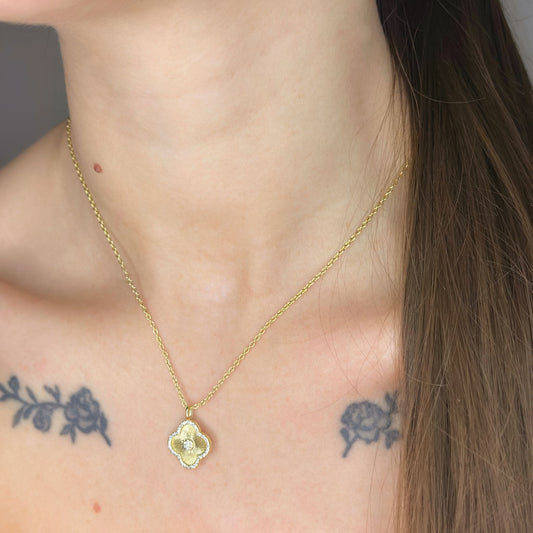 Sterling Silver Clover Necklace