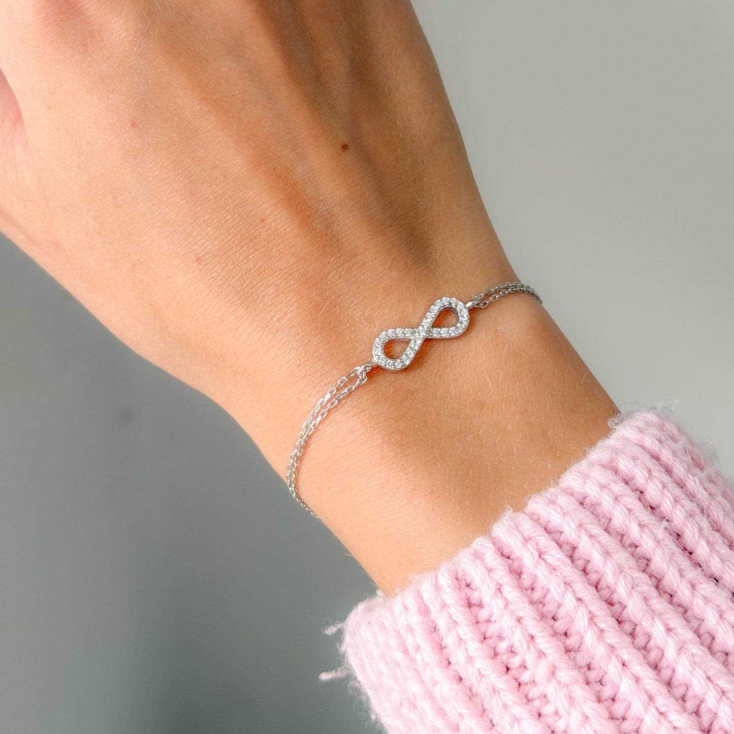 Sterling Silver Infinity Bracelet