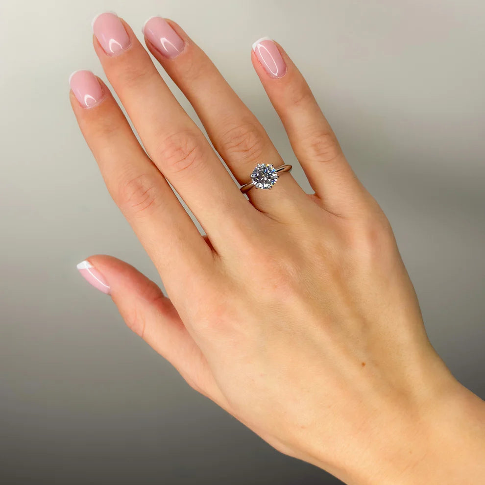 Sterling Silver CZ Crystal Ring