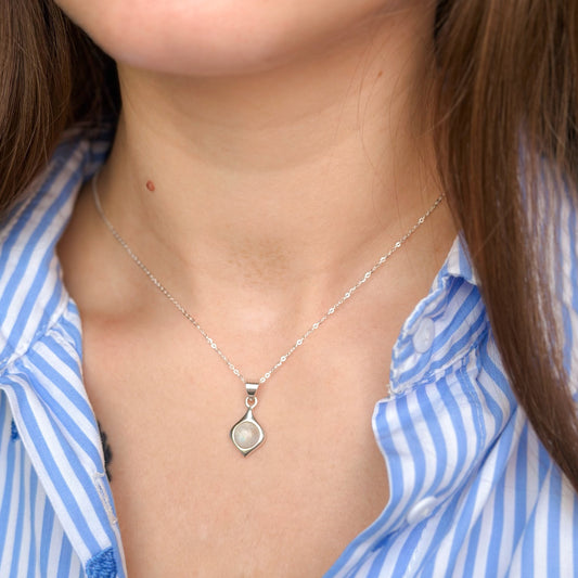 Sterling Silver Moonstone Pendant Necklace