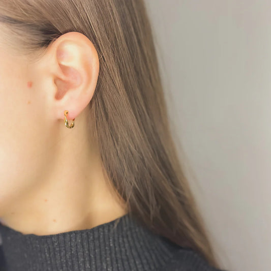 Sterling Silver Twisted Hoops