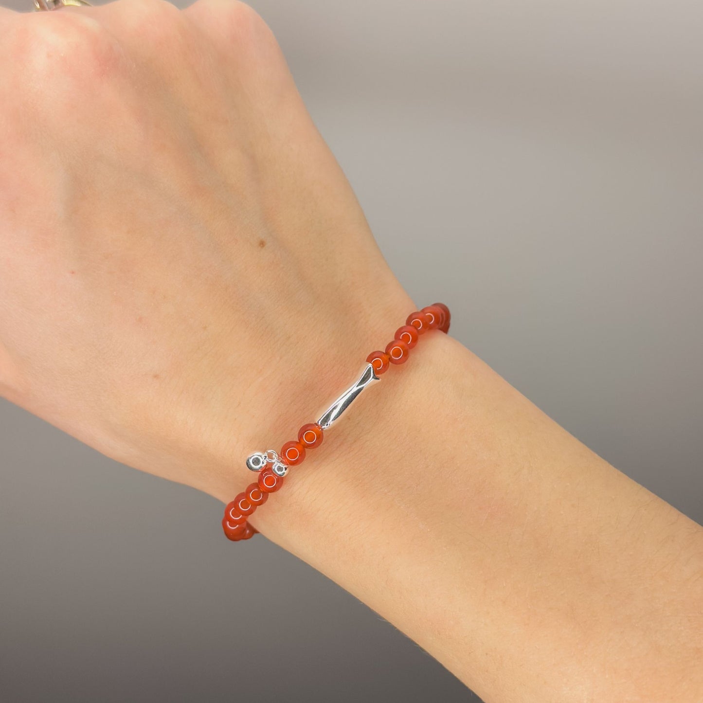 Pulsera de cuentas de plata de ley