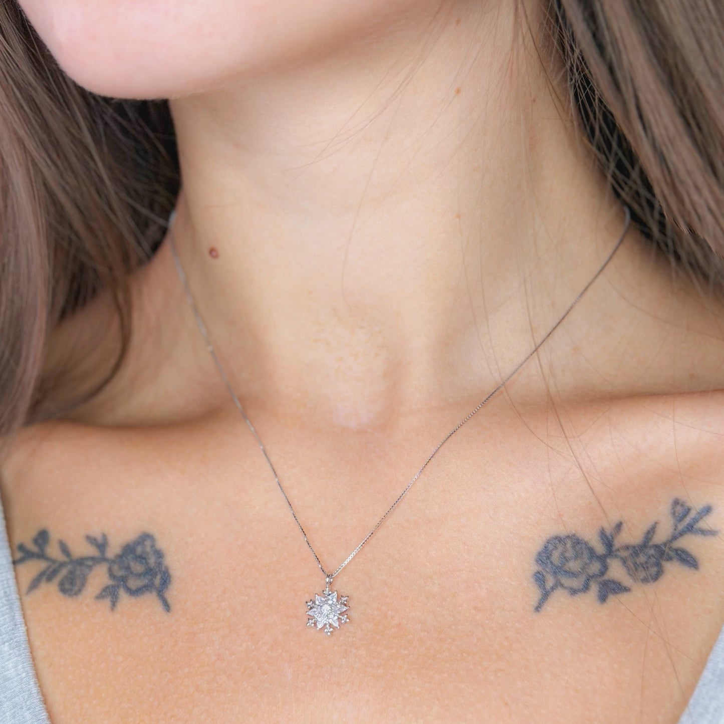 Sterling Silver Snowflake Necklace
