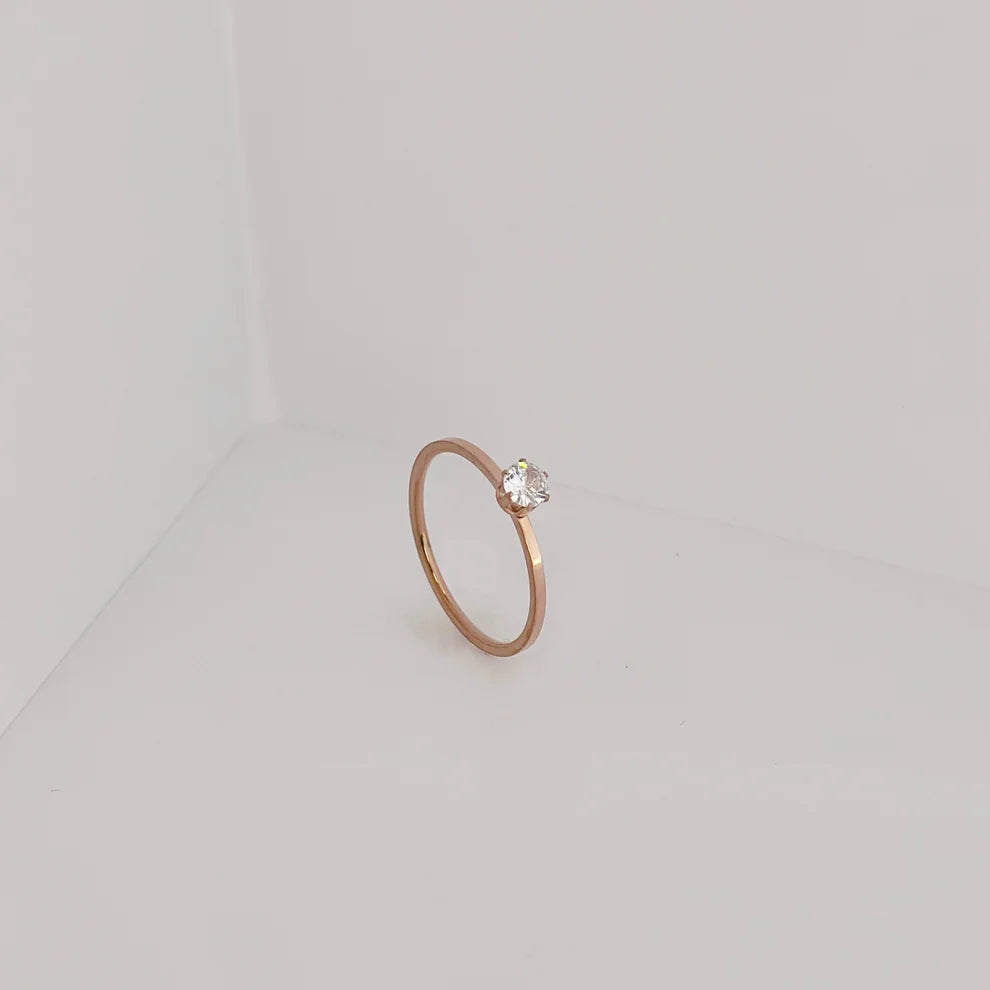 Stainless Steel CZ Ring