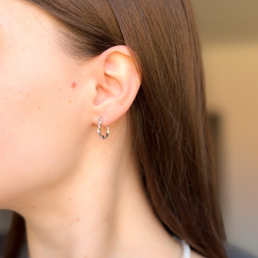Sterling Silver Twisted Hoops