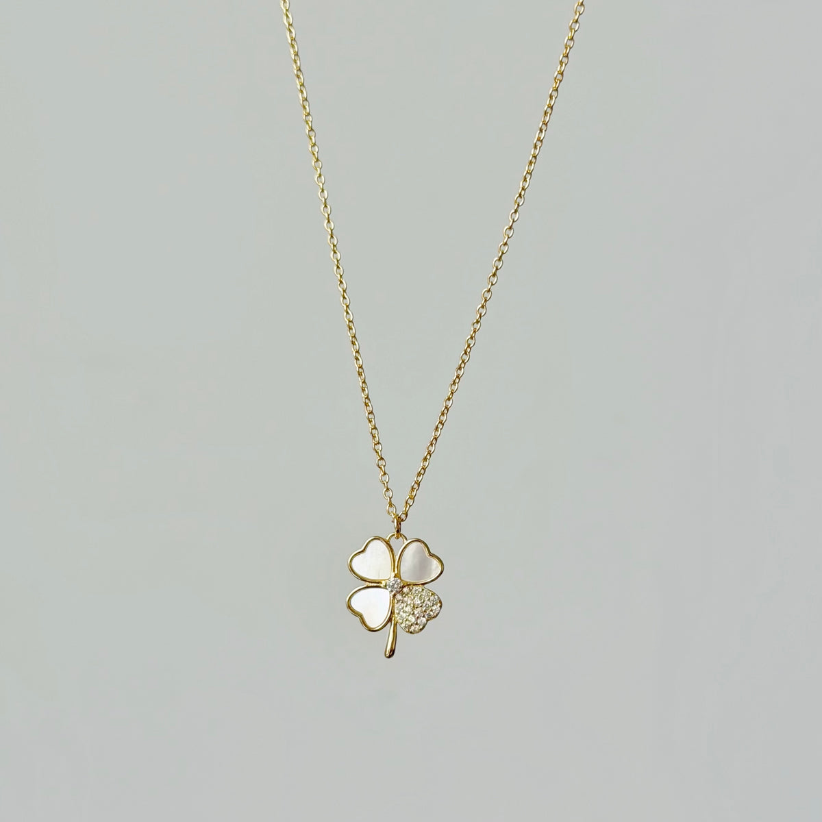Sterling Silver Clover Necklace