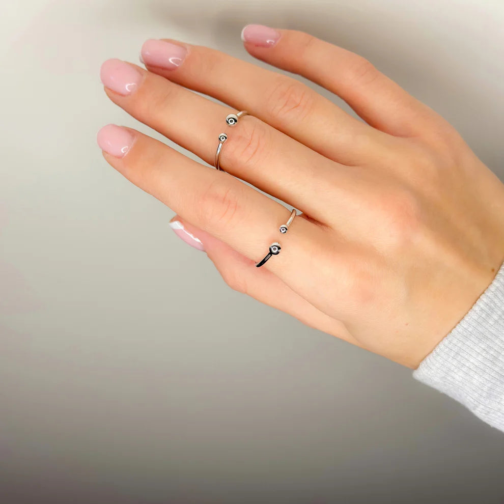 Sterling Silver Beaded Ring