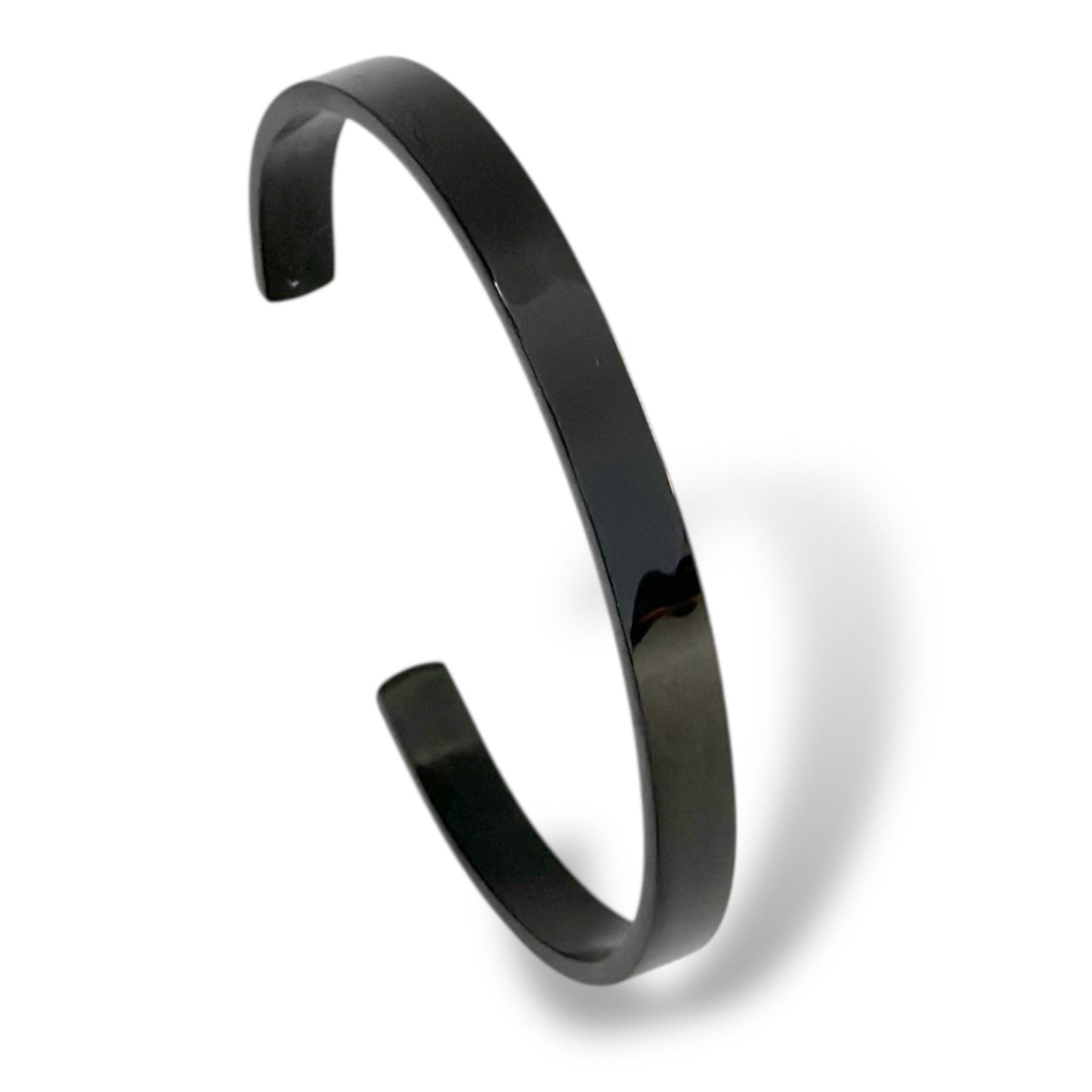 Hera – Black Gun Plated Bangle (4mm / 6mm)