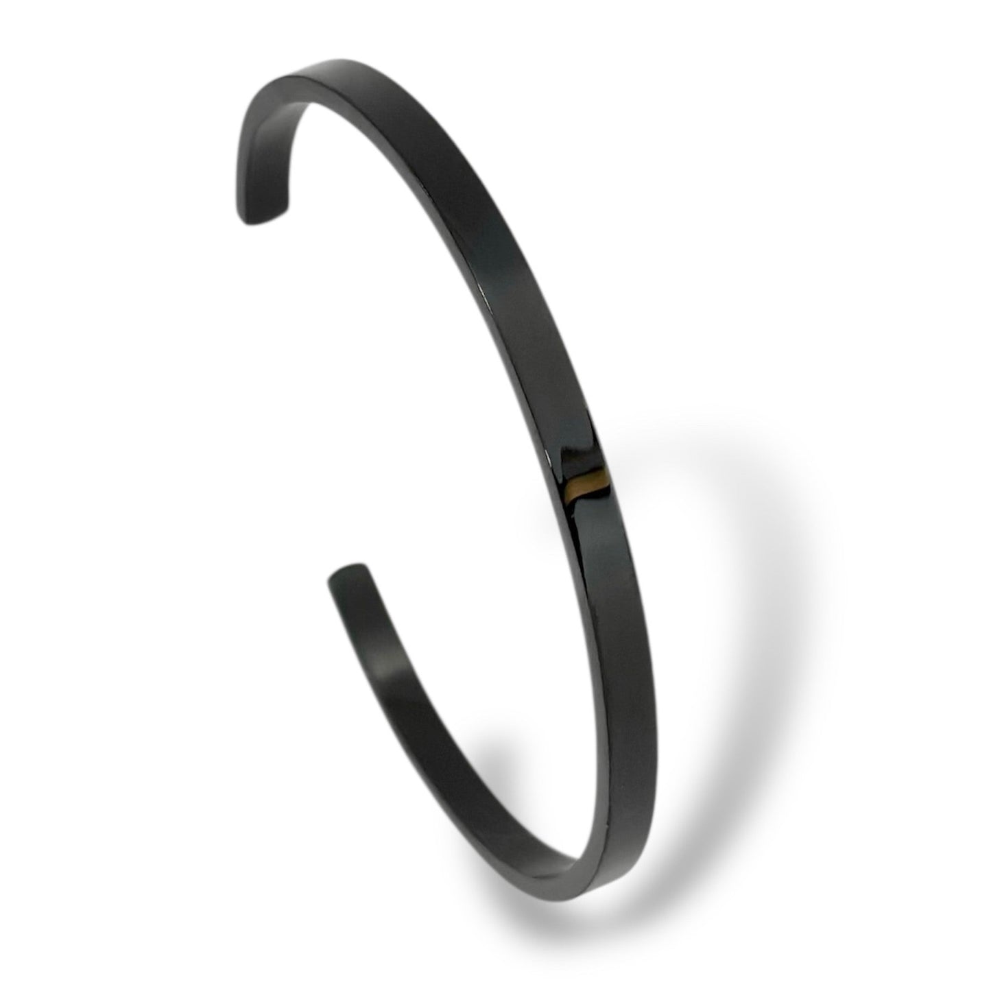 Hera – Black Gun Plated Bangle (4mm / 6mm)