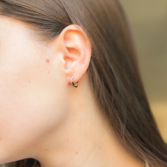Sterling Silver Twisted Hoops