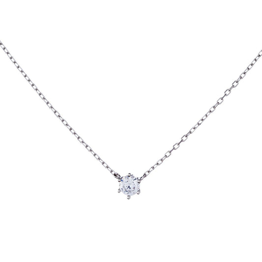 Sterling Silver “Destello” Necklace with Cubic Zirconia