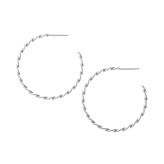 Sterling Silver Twisted Stud Earrings