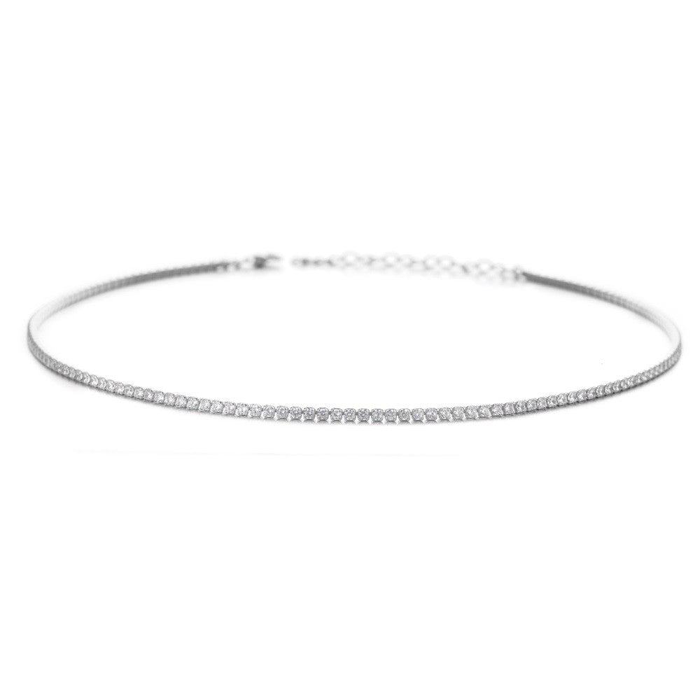 Sterling Silver Tennis Necklace