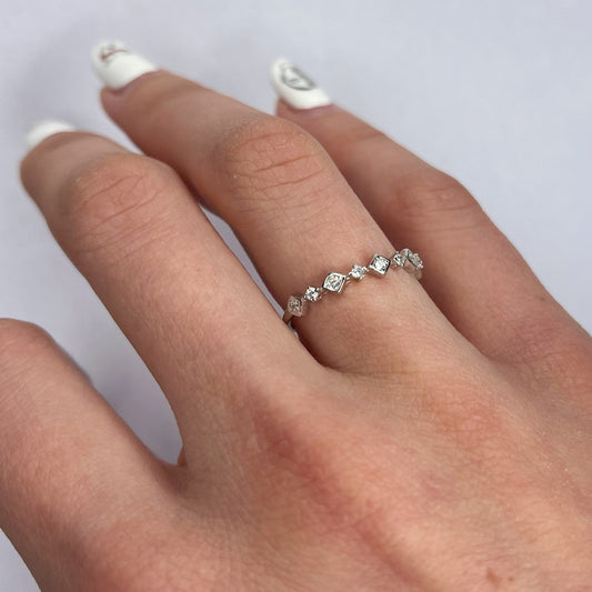 Sterling Silver Rhombus Band Ring