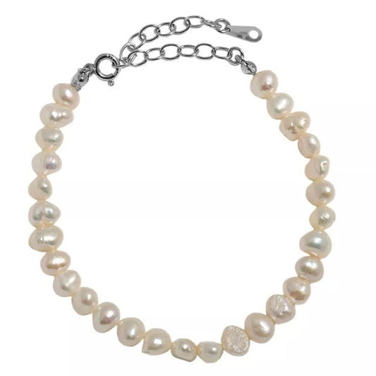 Sterling Silver Pearl Bracelet