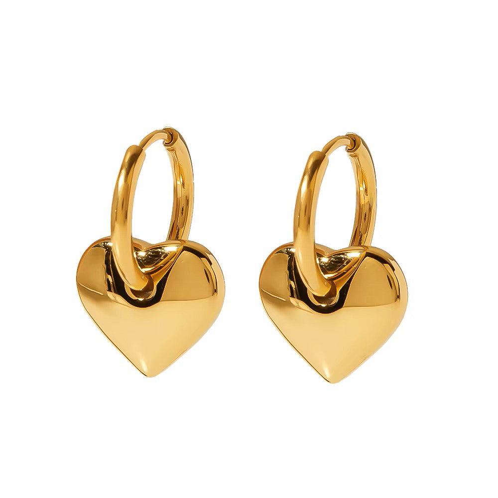 Aros de corazón de acero inoxidable