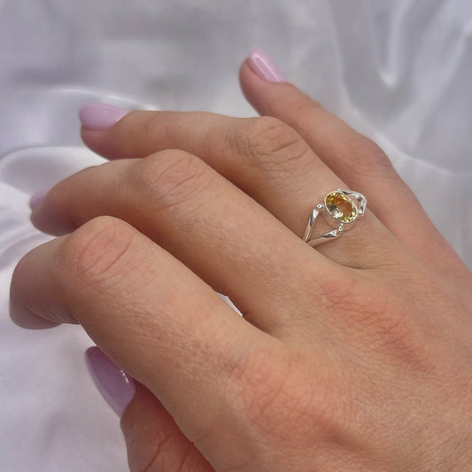 Sterling Silver Citrine Ring
