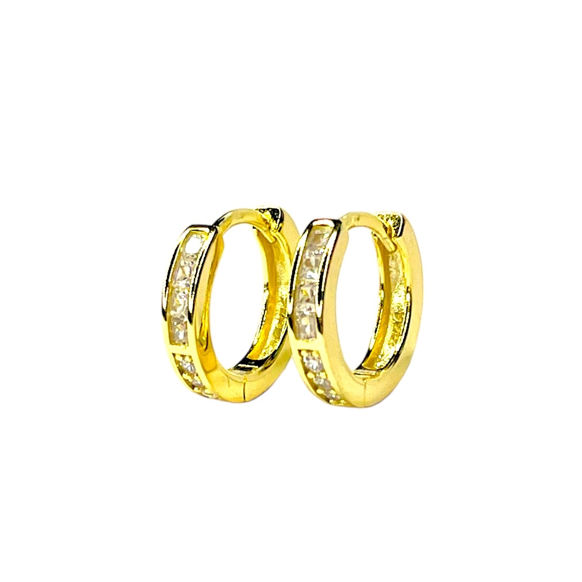 Aros de plata de ley con circonitas cúbicas